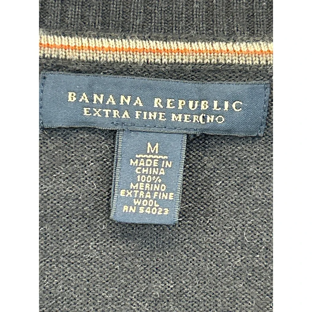 Banana Republic Sweater Lot Mens M Merino Wool V-Neck‎ Pullover